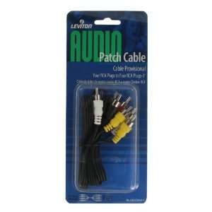   RCA Patch Cable, Black with Color Coded Plugs