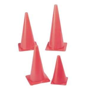   Fluorescent Plastic Cones   12 Inch   25 per case