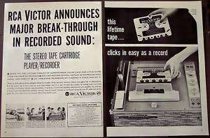 1959 RCA Victor Tape Player/Recorder vintage 2pg Ad  