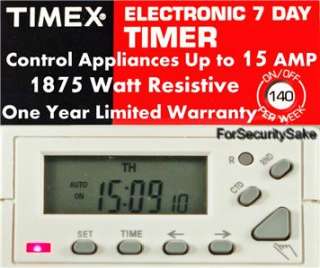 NEW TIMEX 7 DAY CLOCK CONTROLED KITCHEN APPLIANCE & LIGHT ELECTRONIC 