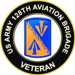  US Army Veteran 128th Aviation Brigade Decal Sticker 3.8 