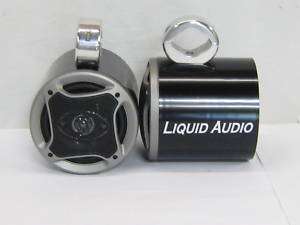 Liquid Audio* L 2 Black Wakeboard Tower Boat Speakers!  