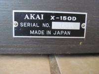 Akai Custom Deck Play Recording System X 150D Reel to Reel Vintage 