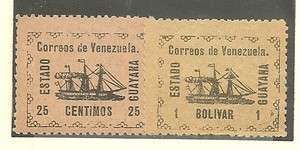 Venezuela (State of Guayana) Scott # 3 & 5 * LH, o.g. Ships Seldom 