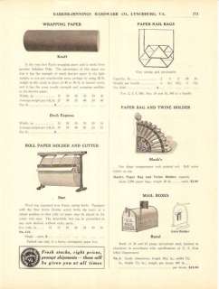 1917 Antique Paper Bag & Twine Holder Cutter AD  
