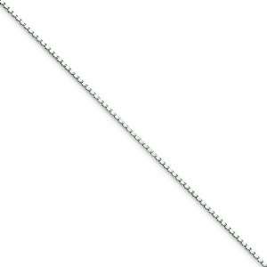  10k White Gold .90mm Box Chain Anklets, Size 9 Jewelry