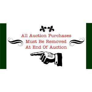  All Auction Purchases Must Be Removed At End Of Au 