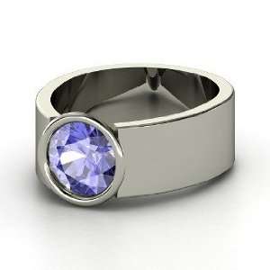  Ellen Ring, Round Tanzanite Sterling Silver Ring Jewelry