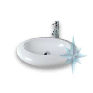  Polaris Sinks W08V Pillow Top Vessel Sink in White: Home 