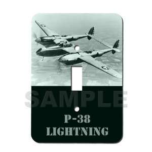  P 38 Lightning   Glow in the Dark Light Switch Plate 