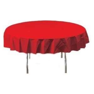  Plastic Round Table Cover, Red: Home & Kitchen