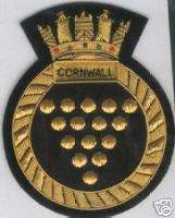 British HMS Royal Navy Cornwall Patch Badge Ship War  