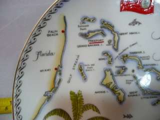 Vintage Gold Rim Freeport Bahamas Plate Wedgwood Tuscan  