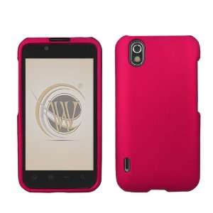    Magenta Rubberized Protector Case for LG Marquee LS855 Electronics