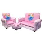 Disney Princess Hearts And Crowns Toddler Sofa Chair And Ottoman Set