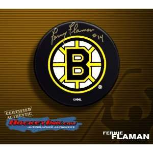  Fernie Flaman Boston Bruins Autographed/Hand Signed Hockey 