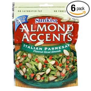 Sunkist Almond Accents, Italian Parmesan, 3.75 Ounce Units (Pack of 6 