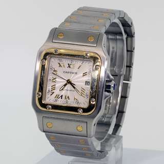   Authentic Cartier Santos 2319 18k Gold Stainless Steel Watch  