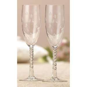  Floral Toasting Glasses