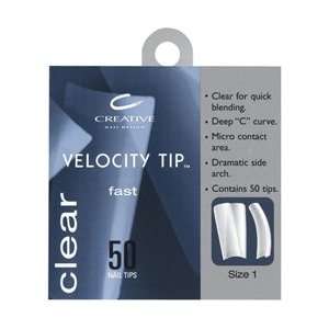  CND Clear Velocity Tips 50 ct. Tip # 2 Health & Personal 