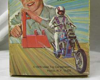 1970s Ideal Evel Knievel Gyro Powered Stunt Chopper Motor Cycle 