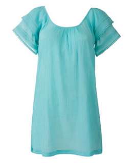 Turquoise (Blue) Double Sleeve Frill Tunic  245757748  New Look