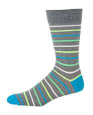 null (Multi Col) Grey Neon Stripe Socks  252236199  New Look