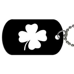  4 leaf clover four Dog Tag with 30 chain necklace Great 