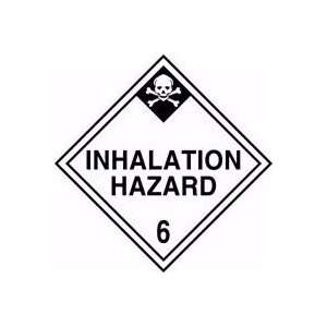  Standard DOT Labels INHALATION HAZARD (W/GRAPHIC) 4 x 4 