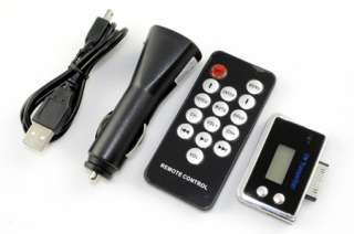 Wireless FM Transmitter+Car Adapter Charger for iPod  