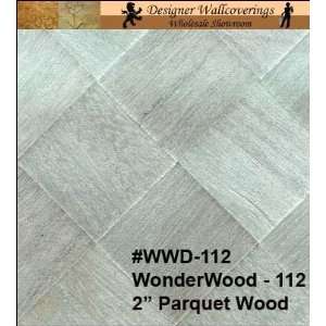   Wood   112 Silver   2 Inch Parquet Wood Wallpaper