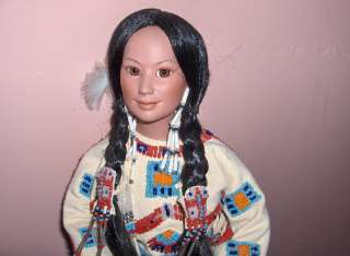 Native American Doll SEVEN ELK Judy Belle Box Stand  