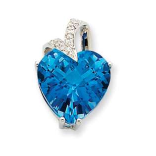     Plus Blue Diamond Heart Earrings, and Blue Topaz Diamond Heart