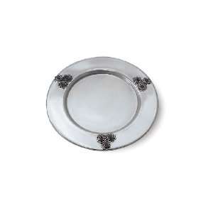  Sterling Silver Plate with Groups of Three Stones and 
