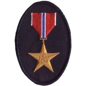  Bronze Star Military Veteran Embroidered Biker Patch 