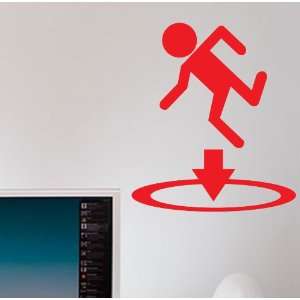  Portal 2 logo Wall Art Sticker Decal Peel and Stick. Red 