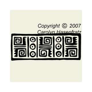    Mexican Pattern Mounted Rubber Stamp Arts, Crafts & Sewing
