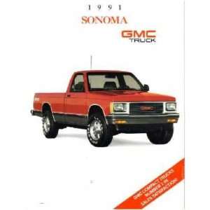  1991 GMC SONOMA Sales Brochure Literature Book Piece 