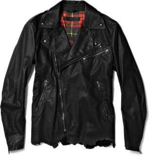 Alexander McQueen Kangaroo Leather Biker Jacket  MR PORTER