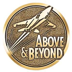  Successories Above and Beyond Brass Medallion Office 