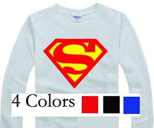 SuperMan Pullover Super man Mens Unisex Sweater Jumpers 4 Color Size 