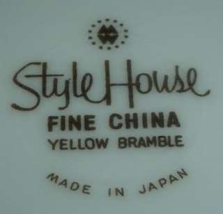 YELLOW BRAMBLE ROSE by STYLE HOUSE CHINA DINNER PLATES  