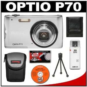  Pentax Optio P70 Digital Camera (Silver) + Carrying Case 
