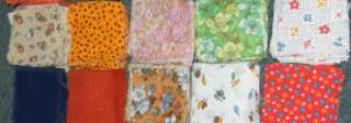   1000+ VINTAGE SOLID & PRINT 3 COTTON FABRIC QUILT CRAFT SQUARES NR