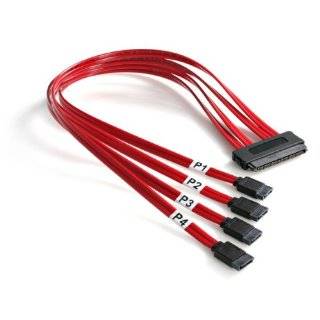 StarTech 50cm Serial Attached SCSI SAS Cable   SFF 8484 to 4x SATA 
