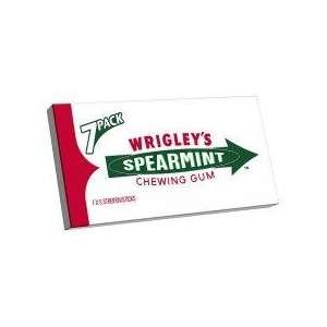 Wrigley Spearmint 7pk Chewing Gum   Pack of 6:  Grocery 