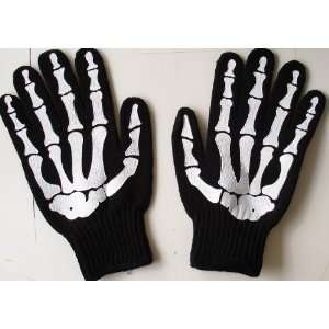  Horror Skelton Gloves One Size Only (Will Not Fit Large Hands 
