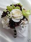 bridal bouquet wedding flowers bouquets brown cream 