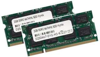 4GB Kit HYNIX 667Mhz SODIMM DDR2 2x 2GB 200pin PC2 5300 4250591488152 