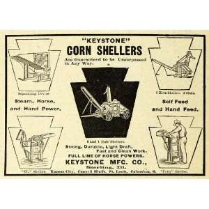  1892 Ad Keystone Corn Sheller Steam Horse Hand Power 